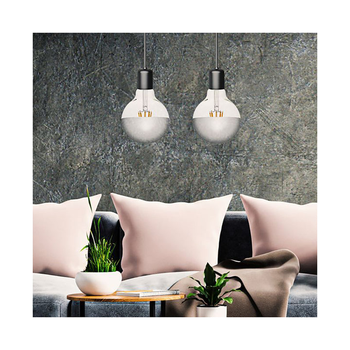KOPFSPIEGEL LED RETROFIT – E27 / 7W / G95 – SILBER
