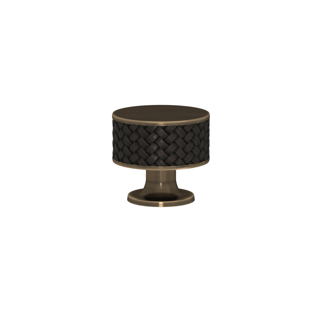 SCHRANKNOPF 35/32 – CABINET KNOB STACKED WOVEN  RECESS AMALFINE