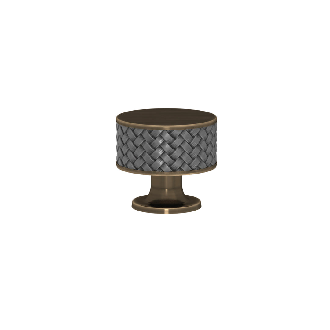SCHRANKNOPF 35/32 – CABINET KNOB STACKED WOVEN  RECESS AMALFINE