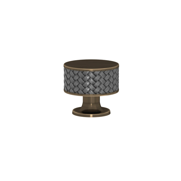 SCHRANKNOPF 35/32 – CABINET KNOB STACKED WOVEN  RECESS AMALFINE