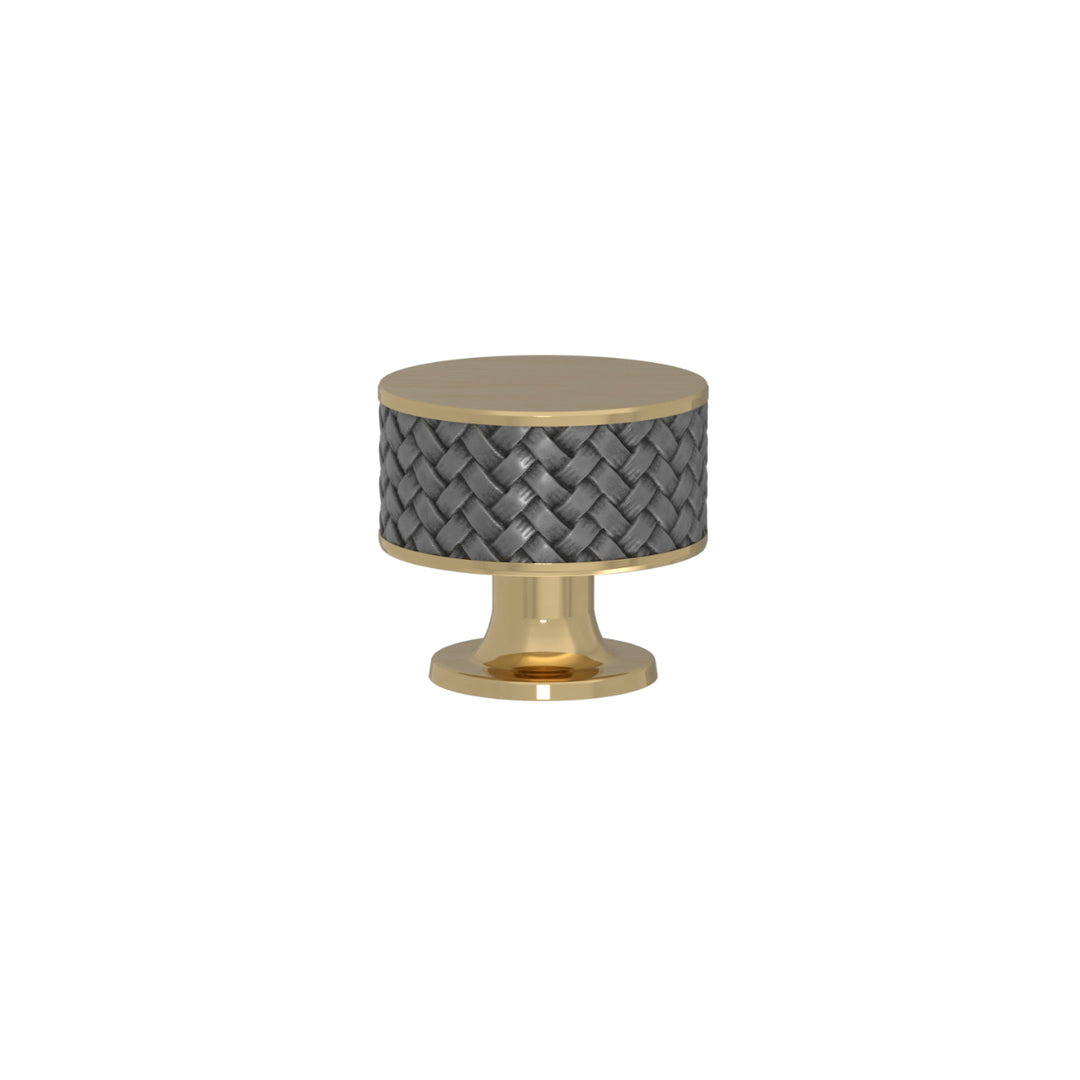 SCHRANKNOPF 35/32 – CABINET KNOB STACKED WOVEN  RECESS AMALFINE