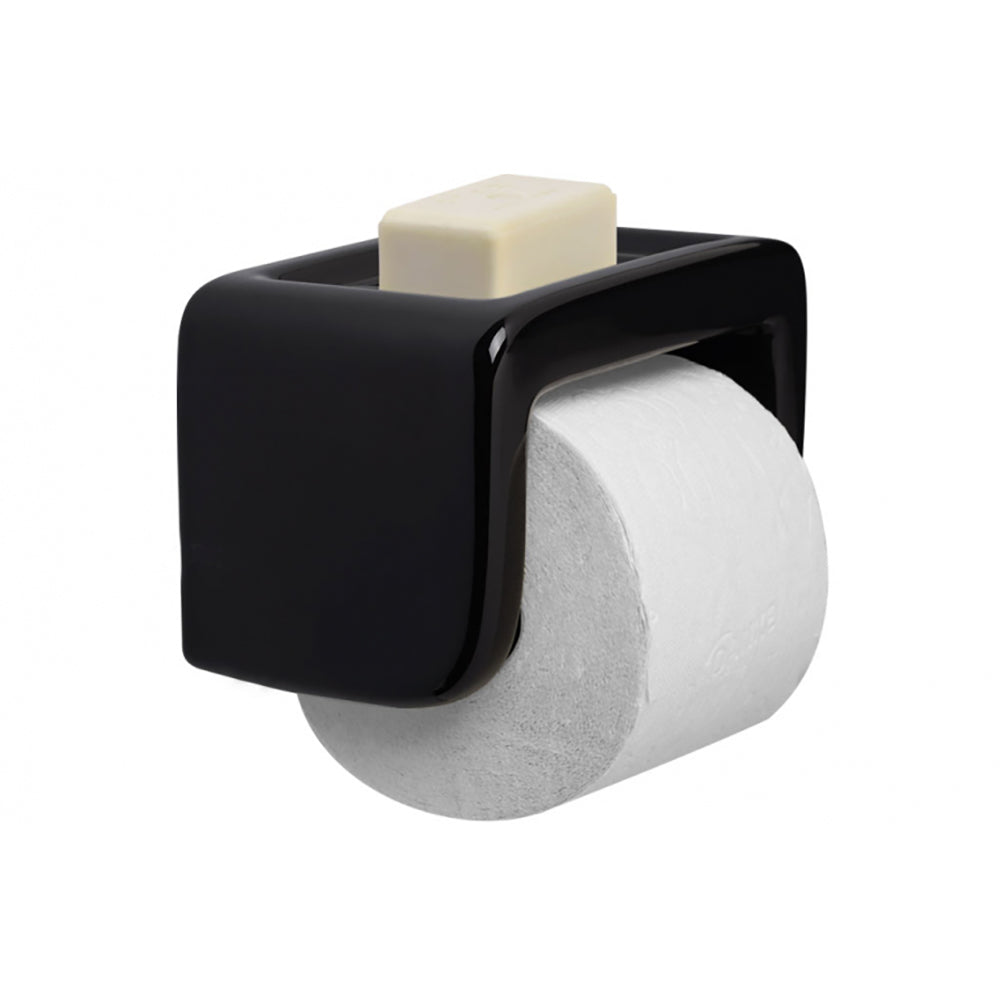 WC-PAPIER HALTER AUS PORZELLAN MIT SEIFENABLAGE