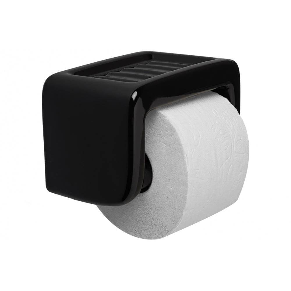 WC-PAPIER HALTER AUS PORZELLAN MIT SEIFENABLAGE
