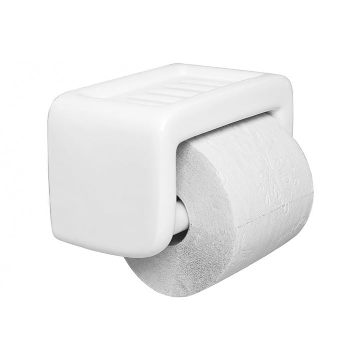 WC-PAPIER HALTER AUS PORZELLAN MIT SEIFENABLAGE