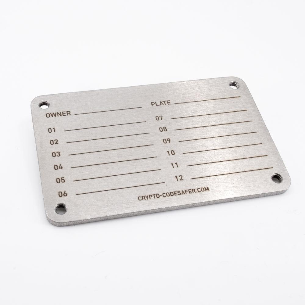 ERSATZ RÜCKPLATTE CRYPTO-CODESAFER® - DAS_OBJEKT (8037276877013)