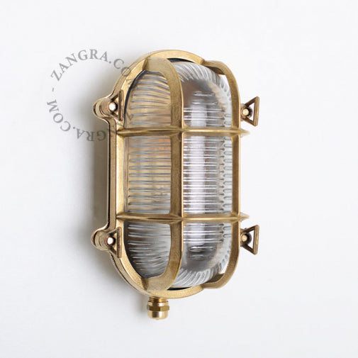 BULLAUGE OVAL MESSING – WANDLEUCHTE