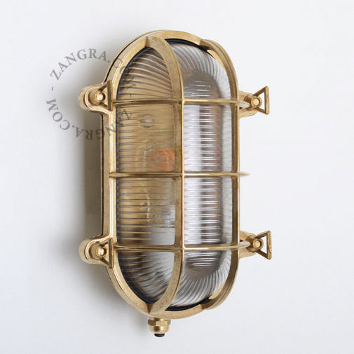 BULLAUGE OVAL MESSING – WANDLEUCHTE