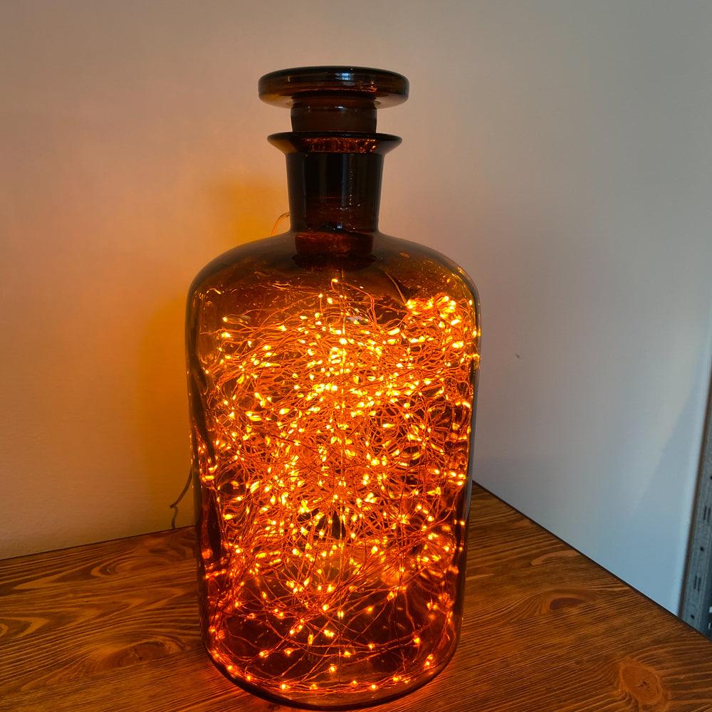 VINTAGE APOTHEKERFLASCHE MIT LICHTERKETTE - DAS_OBJEKT (7473381933269)