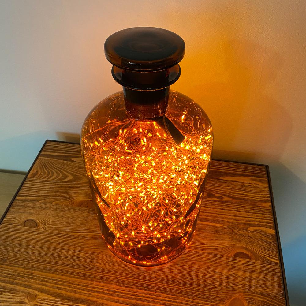 VINTAGE APOTHEKERFLASCHE MIT LICHTERKETTE - DAS_OBJEKT (7473381933269)