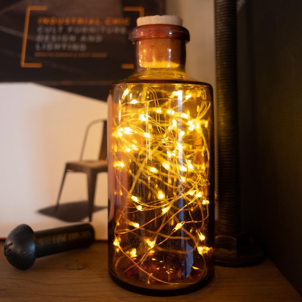 APOTHEKERFLASCHE KLEIN MIT BATTERIE-LICHTERKETTE - DAS_OBJEKT (4421831327825)