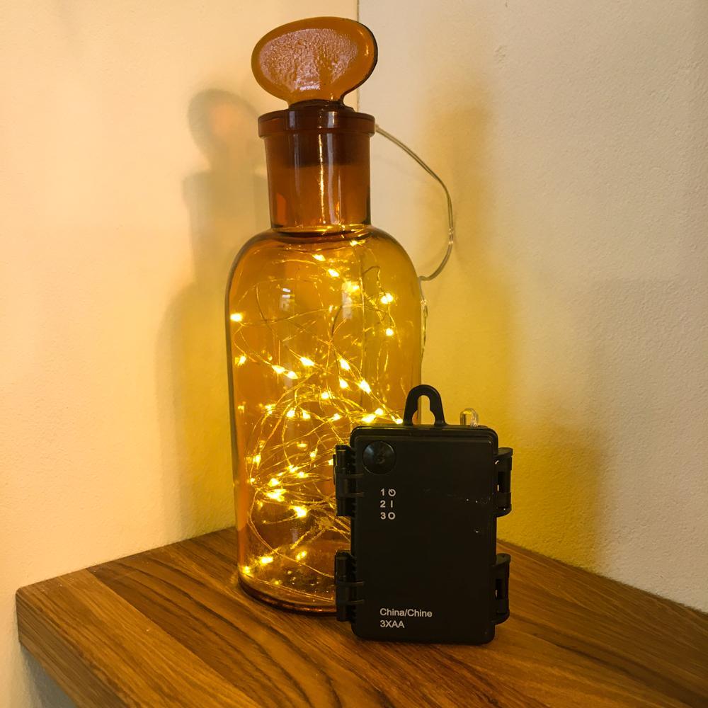 APOTHEKERFLASCHE KLEIN MIT BATTERIE-LICHTERKETTE - DAS_OBJEKT (4421831327825)