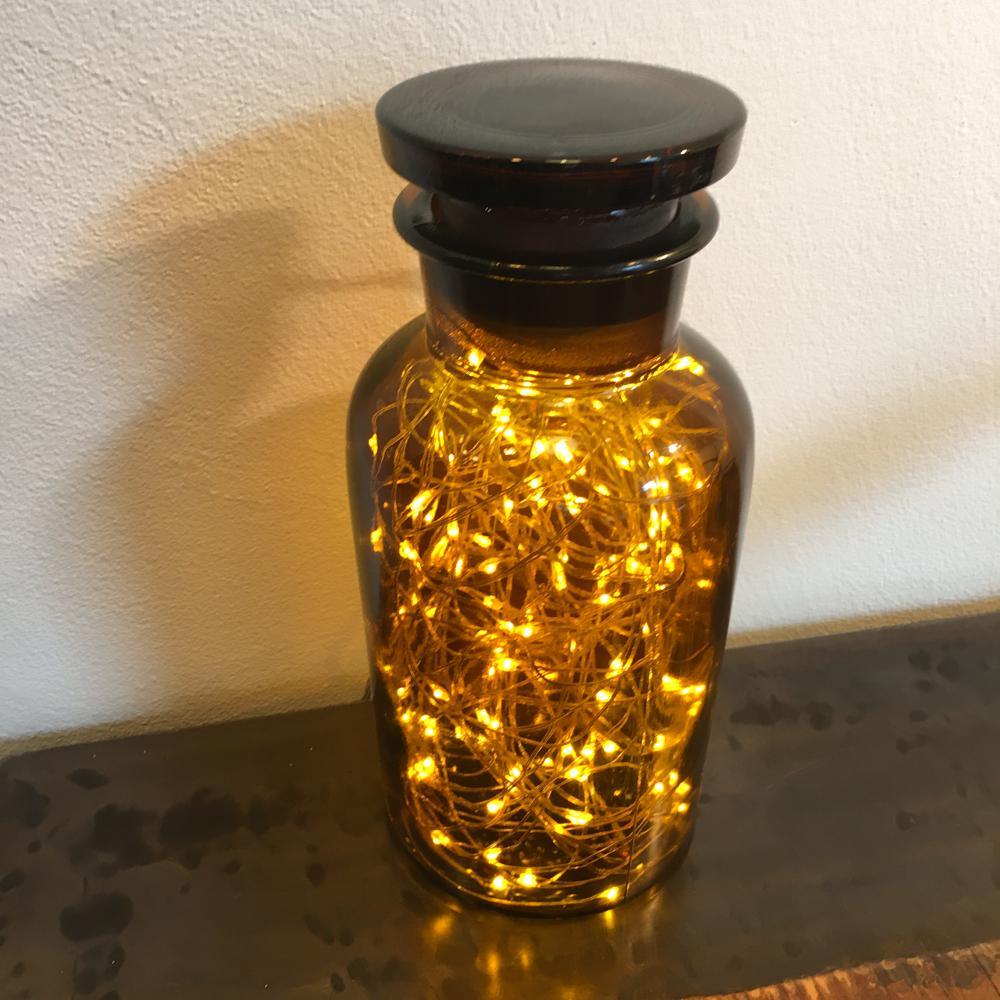 APOTHEKERFLASCHE KLEIN MIT LICHTERKETTE - DAS_OBJEKT (4171778064465)