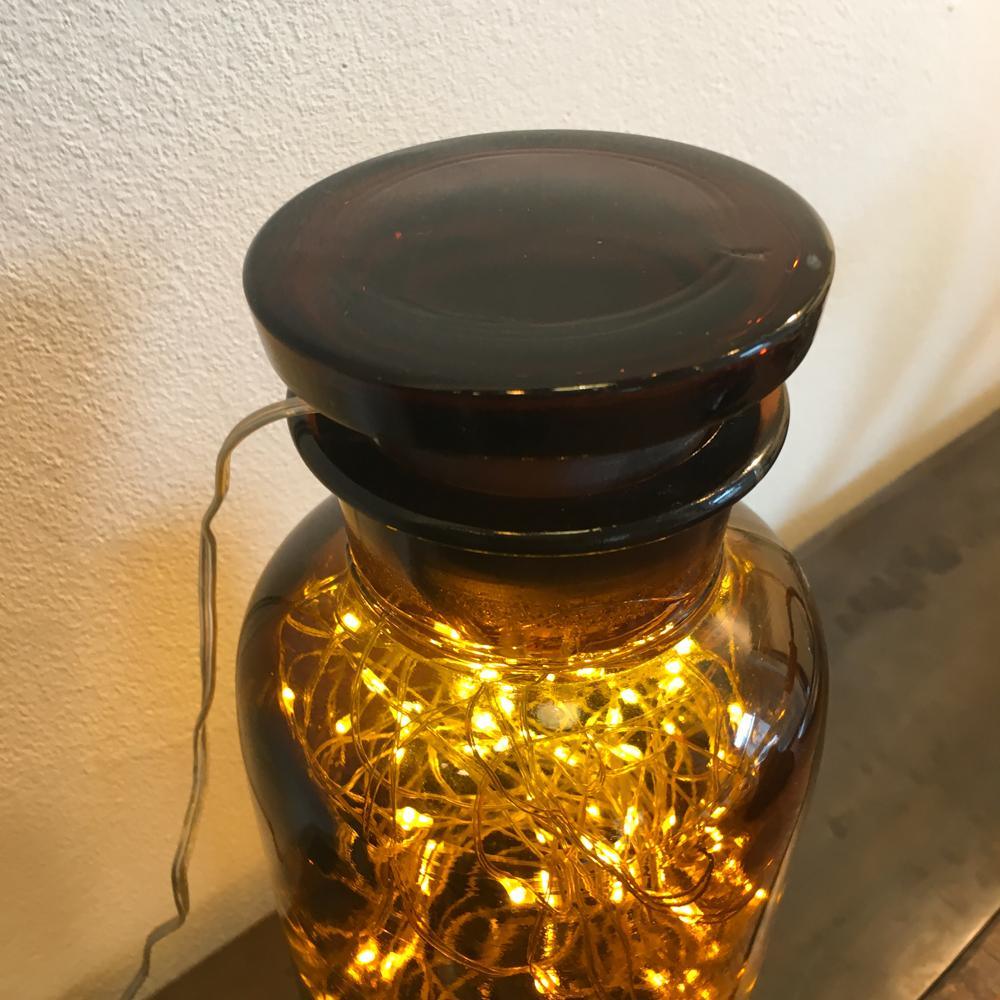 APOTHEKERFLASCHE KLEIN MIT LICHTERKETTE - DAS_OBJEKT (4171778064465)