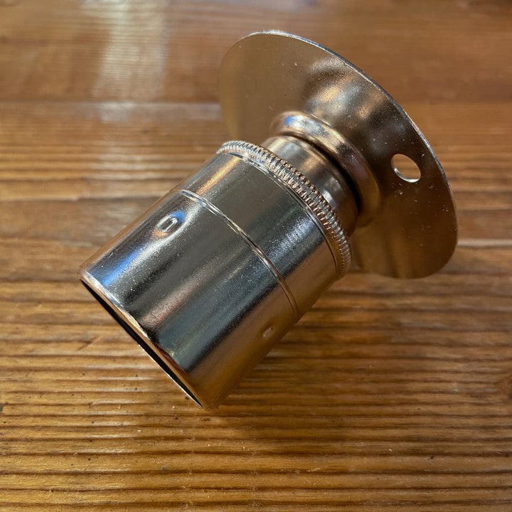 FASSUNG E27 NICKEL – DECKENFLANSCH &amp; STELLRING - DAS_OBJEKT (7963792441557)