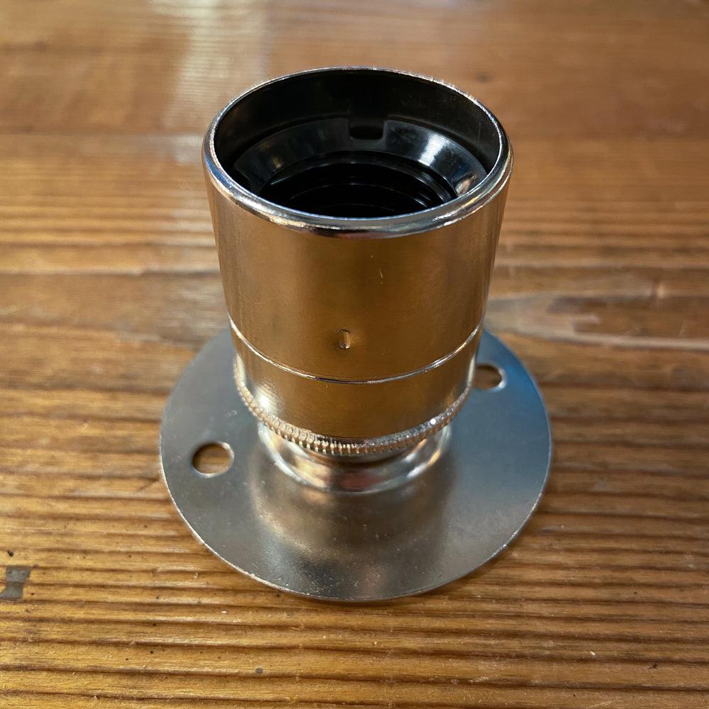 FASSUNG E27 NICKEL – DECKENFLANSCH &amp; STELLRING - DAS_OBJEKT (7963792441557)