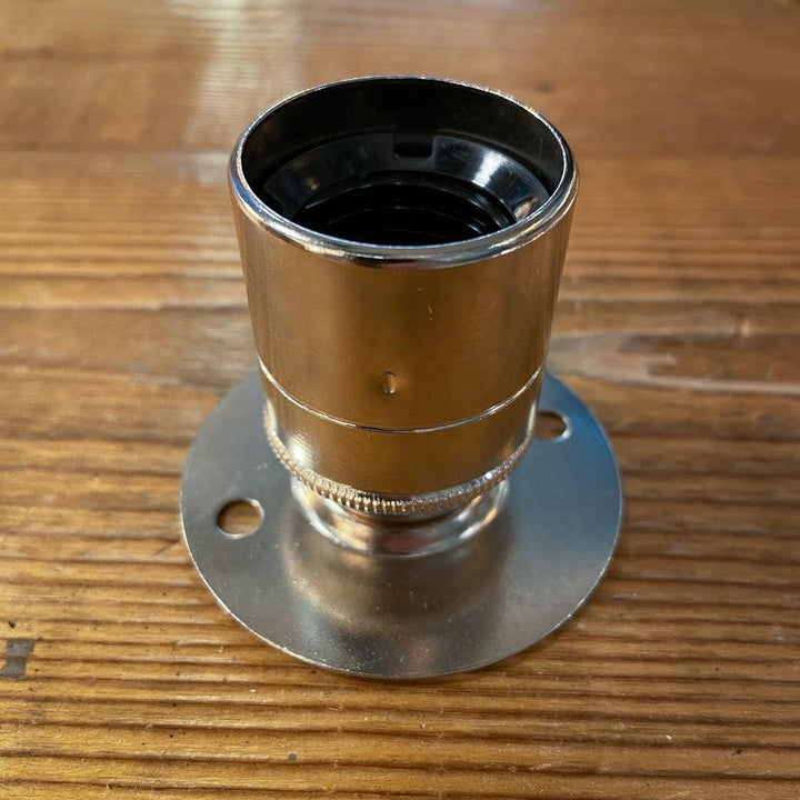 FASSUNG E27 NICKEL – DECKENFLANSCH &amp; STELLRING - DAS_OBJEKT (7963792441557)