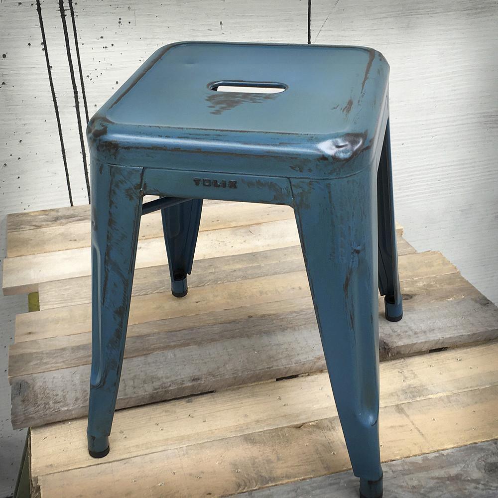 HOCKER H45 RAW PATINIERT BLAU - DAS_OBJEKT (9168421449)