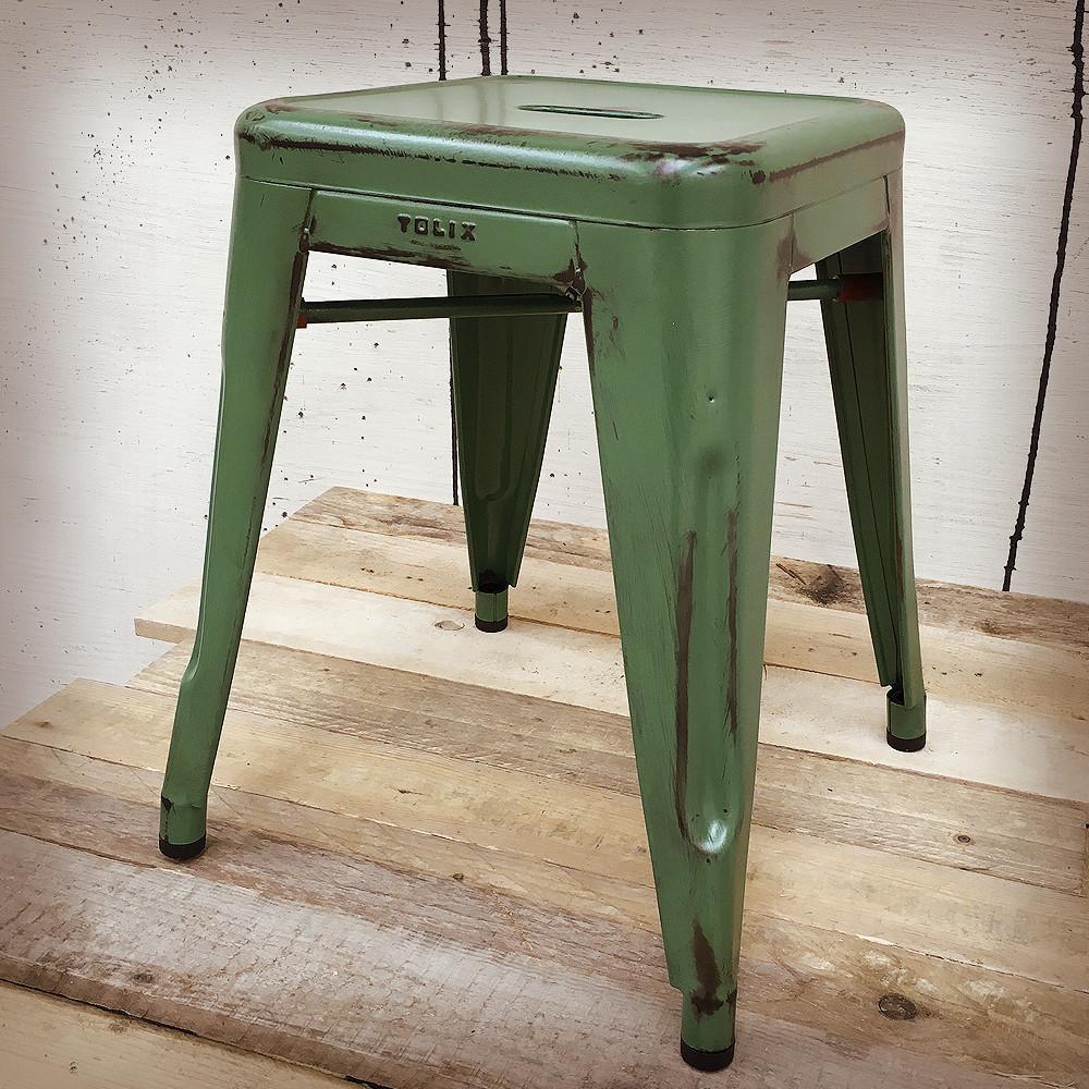 HOCKER H45 RAW PATINIERT GRÜN - DAS_OBJEKT (9332954121)