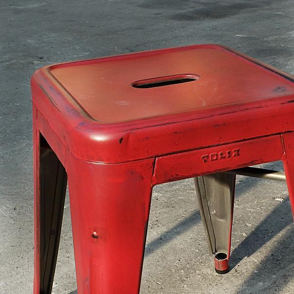 HOCKER H45 RAW PATINIERT ROT - DAS_OBJEKT (9168422089)