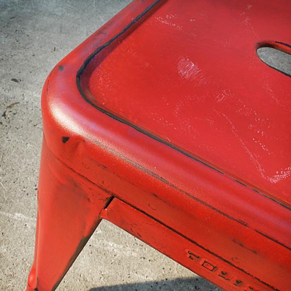 HOCKER H45 RAW PATINIERT ROT - DAS_OBJEKT (9168422089)