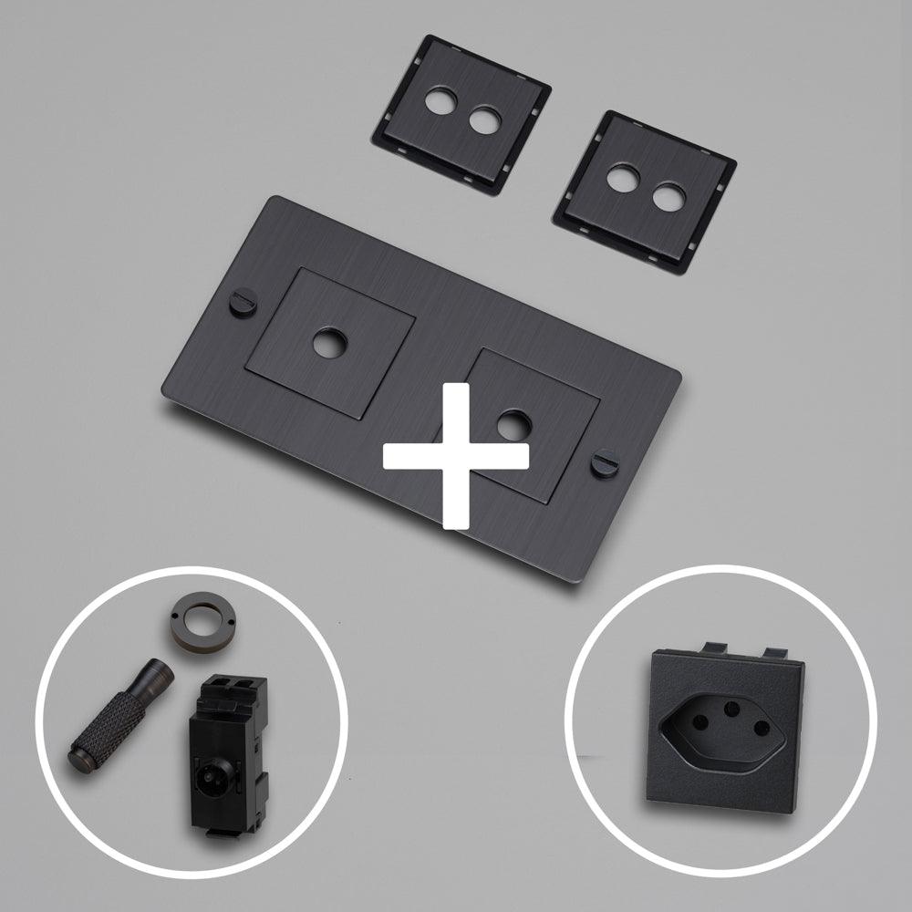 KIT 2G - KIPPSCHALTER MIT SCHWEIZER STECKDOSE TYP J (T13) - DAS_OBJEKT (7739515601109)