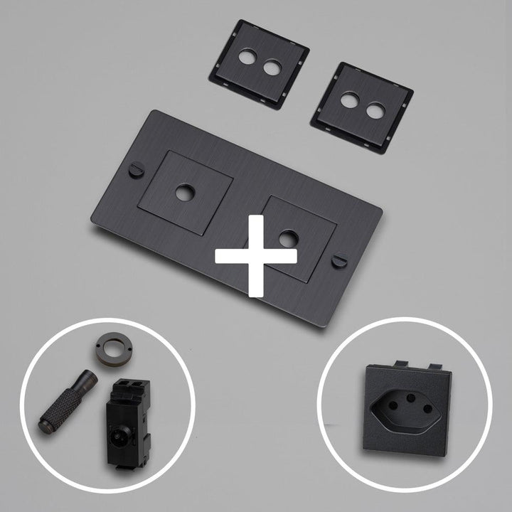 KIT 2G - KIPPSCHALTER MIT SCHWEIZER STECKDOSE TYP J (T13) - DAS_OBJEKT (7739515601109)