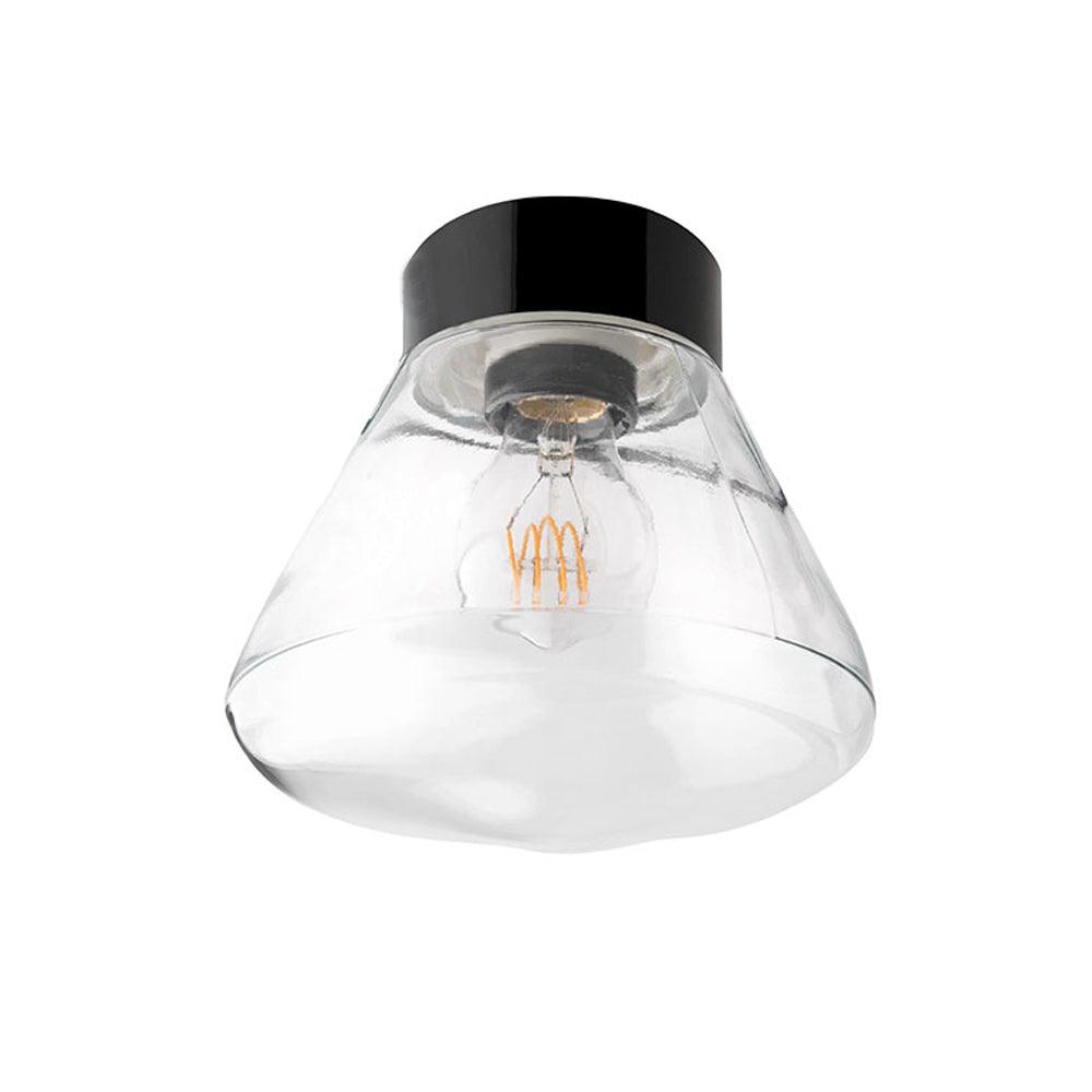 DECKENLEUCHTE 016 PORZELLAN SCHWARZ MIT GLAS IP54 - DAS_OBJEKT (6266271596718)