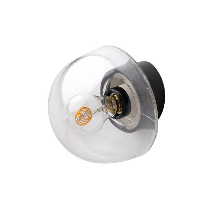 WANDLEUCHTE 016 PORZELLAN SCHWARZ MIT GLAS IP54 - DAS_OBJEKT (6266348667054)