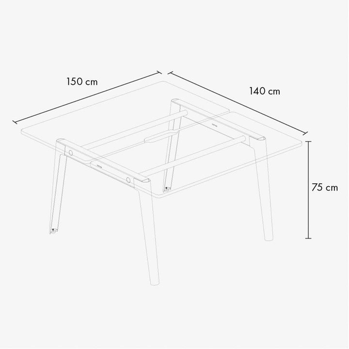 NEW MODERN BENCH FOR 2 / 1500 – 2ER-ARBEITSTISCH - DAS_OBJEKT (7138388443310)