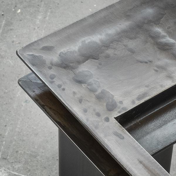 TISCH STAHL 37 MIT INTEGRIERTER VINTAGE-HOLZTÜRE - DAS_OBJEKT (9333076297)