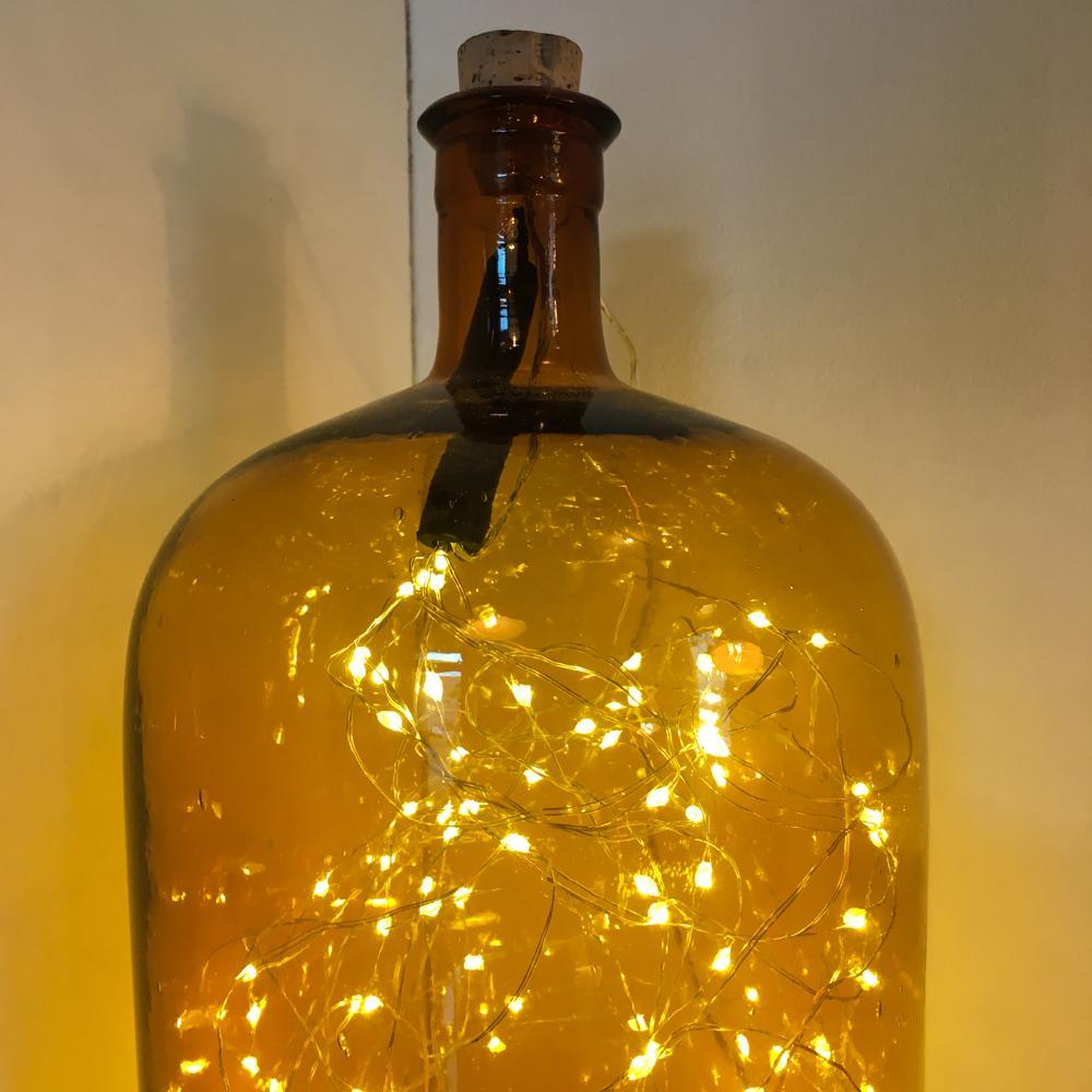 VINTAGE APOTHEKERFLASCHE MIT LICHTERKETTE - DAS_OBJEKT (4113640259665)