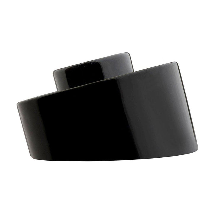 WANDLEUCHTE 016 PORZELLAN SCHWARZ MIT GLAS IP54 - DAS_OBJEKT (4705047117905)
